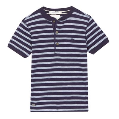 J by Jasper Conran Boys' navy striped henley shirt